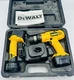 DeWalt Cordless Drill DW953 12V With 2 Batteries, Charger, Flashlight & Case