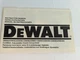 DeWalt DW952 Cordless Drill Manual only DW953 DW961 DW971 DW972 DW991 DW993 +