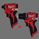 Milwaukee M12 12V 3401-20 + 3450-20 3/8" Subcompact Drill + 1/4" Impact Driver