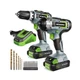 WORKPRO 20V Cordless Drill Combo Kit, Drill Driver and Impact Driver with 2x ...