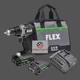 FLEX 24V 1/2" 2-Speed Cordless Drill Driver Kit FX1151-2A, 2x Batteries, Charger