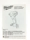 Milwaukee Tool Operator Manual 2760-20 for 1/4&rdquo; Surge &ldquo;HEX&rdquo; Hydraulic Driver
