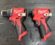 Milwaukee M12 12V 3401-20 + 3450-20 3/8" Subcompact Drill + 1/4" Impact Driver