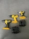 Dewalt DW056 1/4" Cordless Impact Bit Driver 18V, DC720 Drill, DW959 Drill. Set